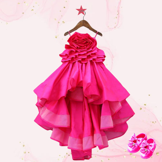 Glamorous Pink Trail Dress
